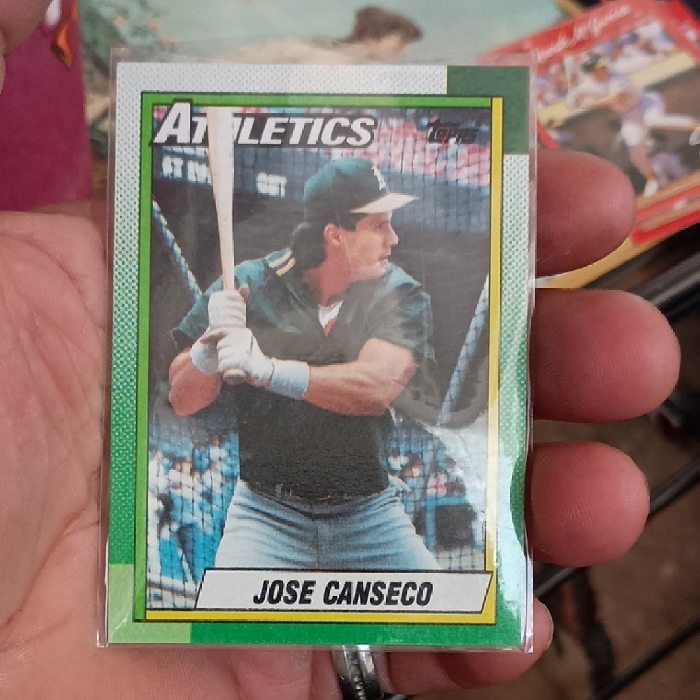 Topps Athletics Baseball Card - Green and White